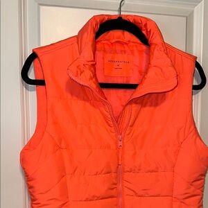 Aeropostale Women's Salmon Puffer Vest